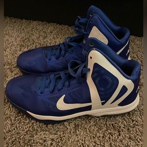 Blue Nike Air Max Basketball Shoes